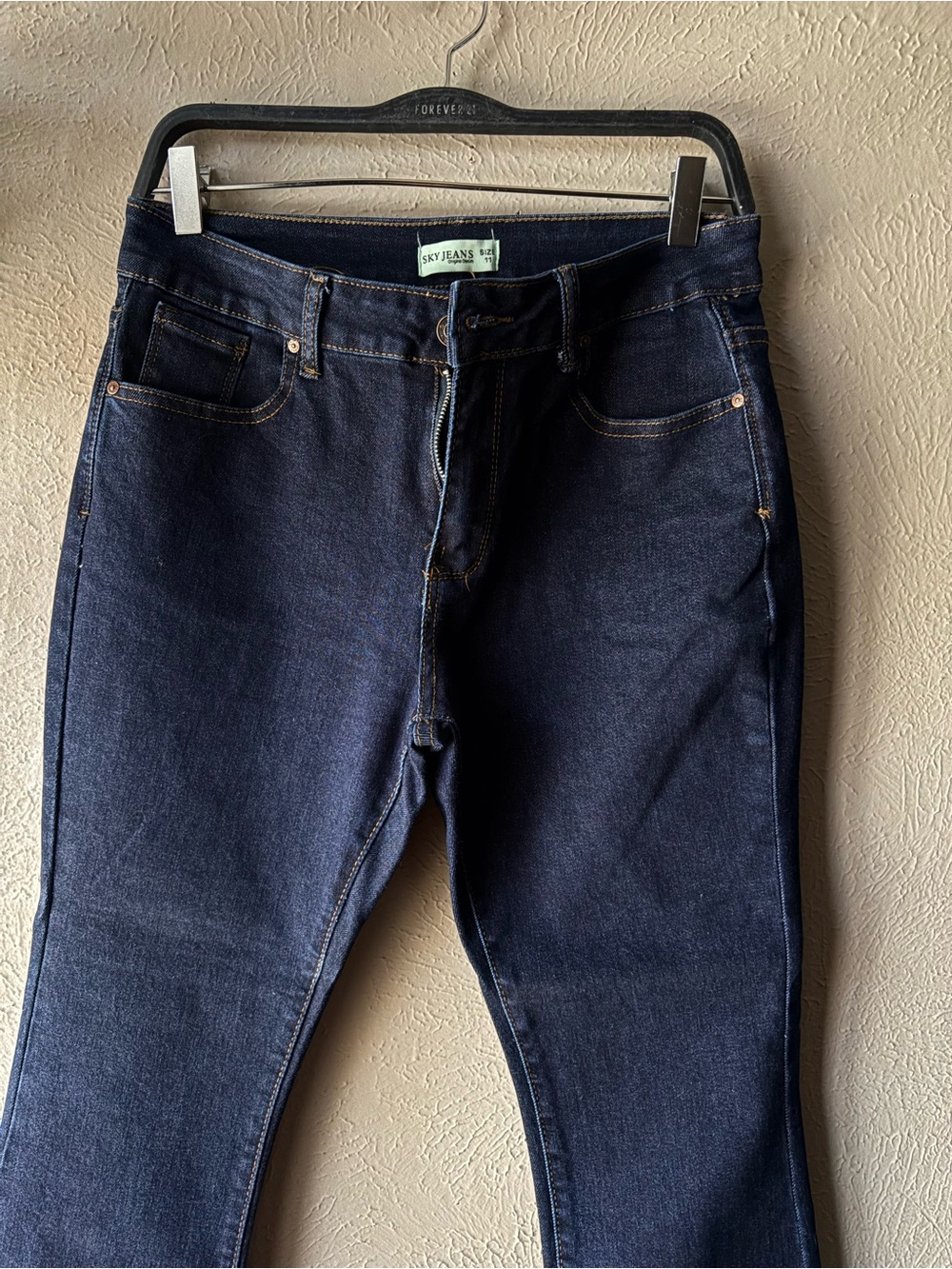 Women's Dark Blue Stretch Denim Jeans